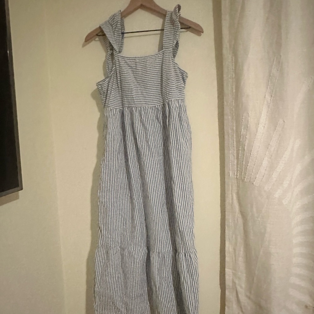 Striped Sleeveless Maxi Dress